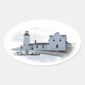 Pemaquid Lighthouse Ovale Sticker