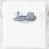 Pemaquid Lighthouse Ovale Sticker (Tas)