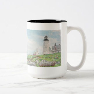 Pemaquid Point Aquarel Tweekleurige Koffiemok