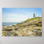 Pemaquid Point Coastal Maine Lighthouse Poster (Voorkant)