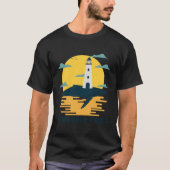 Pemaquid Point Licht Maine Vuurtoren Nautisch T-shirt (Voorkant)