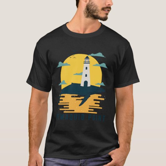 Pemaquid Point Licht Maine Vuurtoren Nautisch T-shirt (Voorkant)