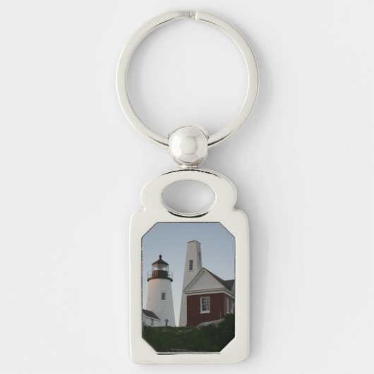 Pemaquid Point Light en belhuis  Sleutelhanger (Voorkant)