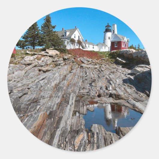 Pemaquid Point Light Ronde Sticker (Voorkant)