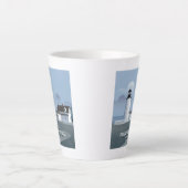 Pemaquid Point Lighthouse Latte Mok (Voorkant)