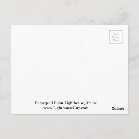 Pemaquid Point Lighthouse, Maine Briefkaart (Achterkant)