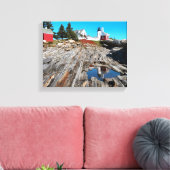 Pemaquid Point Lighthouse, Maine Canvas Afdruk (Insitu (Woonkamer))