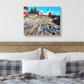 Pemaquid Point Lighthouse, Maine Canvas Afdruk (Insitu (Slaapkamer))