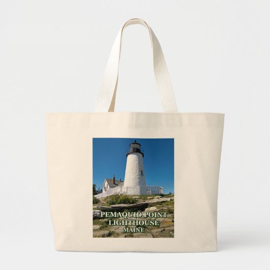 Pemaquid Point Lighthouse, Maine Grote Tote Bag (Voorkant)
