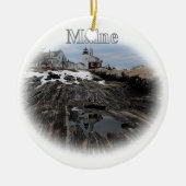Pemaquid Point Lighthouse Maine Keramisch Ornament (Voorkant)