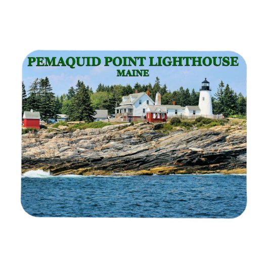 Pemaquid Point Lighthouse, Maine Magnet Magneet (Horizontaal)