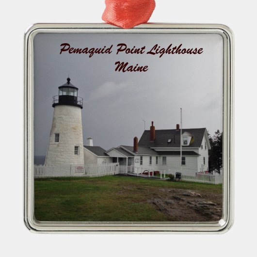 Pemaquid Point Lighthouse, Maine Metalen Ornament (Voorkant)