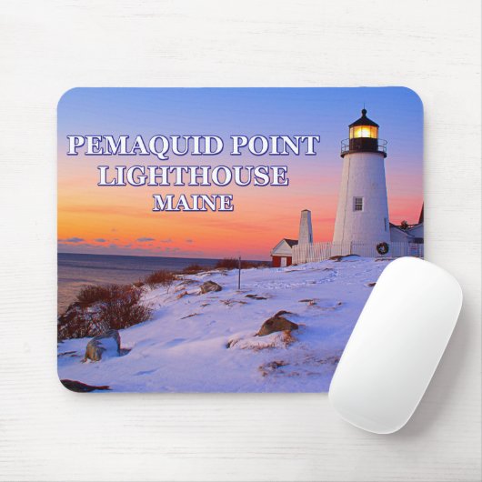 Pemaquid Point Lighthouse, Maine Muismat (Met muis)