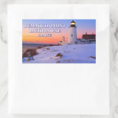 Pemaquid Point Lighthouse, Maine Rechthoekige Sticker (Tas)