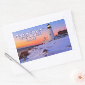 Pemaquid Point Lighthouse, Maine Rechthoekige Sticker (Envelop)