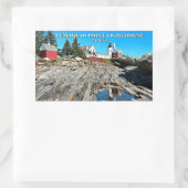 Pemaquid Point Lighthouse, Maine Rechthoekige Sticker (Tas)