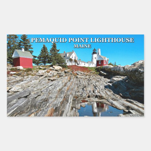 Pemaquid Point Lighthouse, Maine Rechthoekige Sticker (Voorkant)