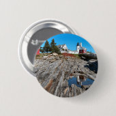 Pemaquid Point Lighthouse, Maine Ronde Button 5,7 Cm (Voorkant /achterkant)