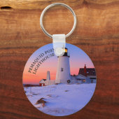 Pemaquid Point Lighthouse Maine Sleutelhanger (Voorkant)