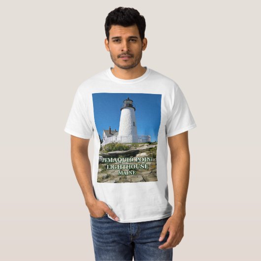 Pemaquid Point Lighthouse, Maine T-shirt (Voorkant volledig)