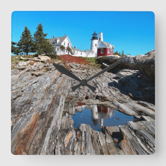 Pemaquid Point Lighthouse, Maine Vierkante Klok (Voorkant)