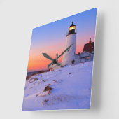 Pemaquid Point Lighthouse, Maine Vierkante Klok (Hoek)