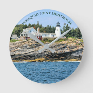 Pemaquid Point Lighthouse Maine Wall Clock Ronde Klok