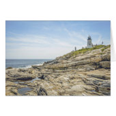 Pemaquid Point Lighthouse Maine Wenskaart (Voorkant Horizontaal)