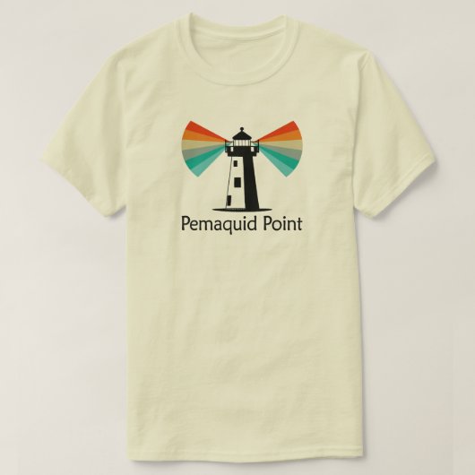Pemaquid Point Lighthouse Regenboog T-shirt (Design voorkant)