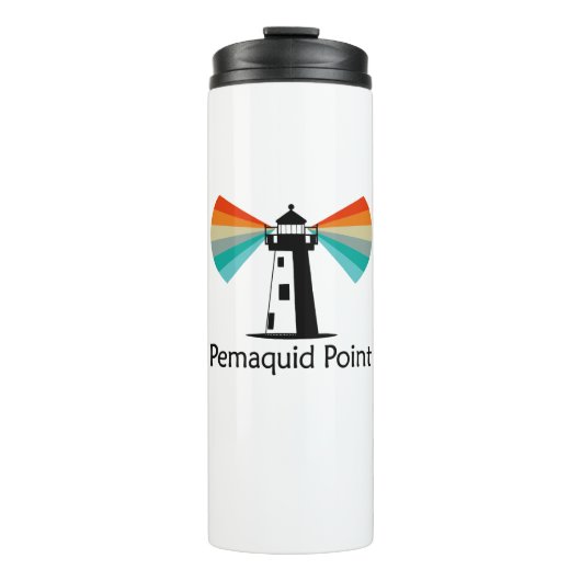 Pemaquid Point Lighthouse Regenboog Thermosbeker (Voorkant)