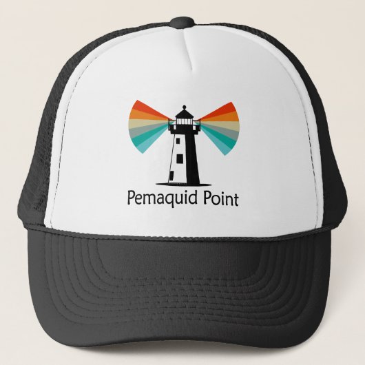 Pemaquid Point Lighthouse Regenboog Trucker Pet (Voorkant)