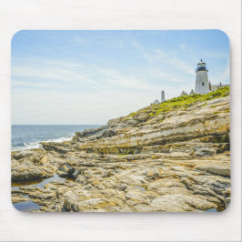 Pemaquid Point Maine Lighthouse and Ocean Muismat