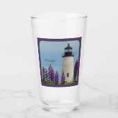 Pemaquid Point Plum Coastal Maine Lighthouse Glas (Voorkant)