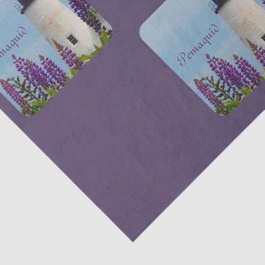 Pemaquid Point Plum Lighthouse Decoupage Tissuepapier (Detail)