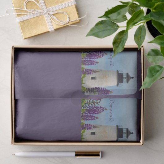 Pemaquid Point Plum Lighthouse Decoupage Tissuepapier (Geschenk)