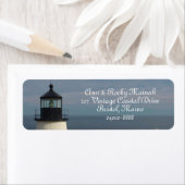 Pemaquid Point Schilderachtig Coast Maine Lighthou Etiket (Insitu)