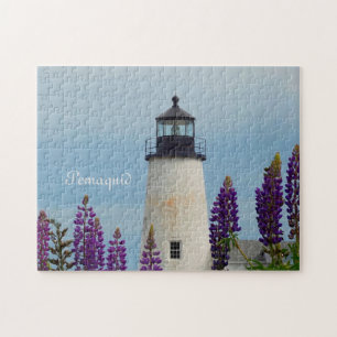 Pemaquid Point Surf White Coastal Maine Lighthouse Legpuzzel