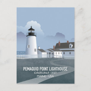 Pemaquid Point-vuurtoren Briefkaart