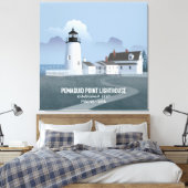 Pemaquid Point-vuurtoren Canvas Afdruk (Insitu (Slaapkamer))