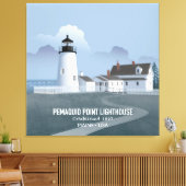 Pemaquid Point-vuurtoren Canvas Afdruk (Insitu (Woonkamer))