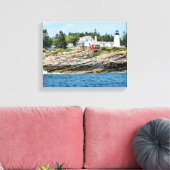 Pemaquid Point Vuurtoren Maine Verpakt Canvas (Insitu (Woonkamer))
