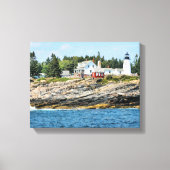 Pemaquid Point Vuurtoren Maine Verpakt Canvas (Voorkant)