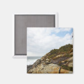 Pemaquid Point-vuurtoren op een Rocky Hillside Magneet (Voorkant / Achterkant)