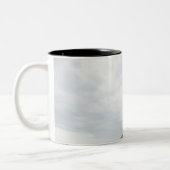 Pemaquid Point-vuurtoren op een Rocky Hillside Tweekleurige Koffiemok (Links)