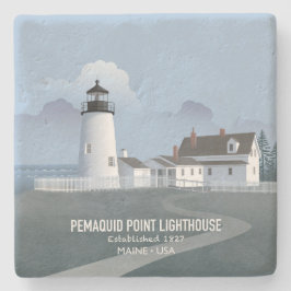 Pemaquid Point-vuurtoren Stenen Onderzetter