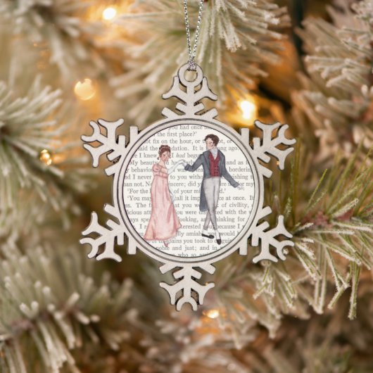 Pemberley Ball, Jane Austen Tin Sneeuwvlok Ornament (Boom)