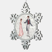 Pemberley Ball, Jane Austen Tin Sneeuwvlok Ornament (Rechts)