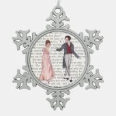Pemberley Ball, Jane Austen Tin Sneeuwvlok Ornament (Voorkant)