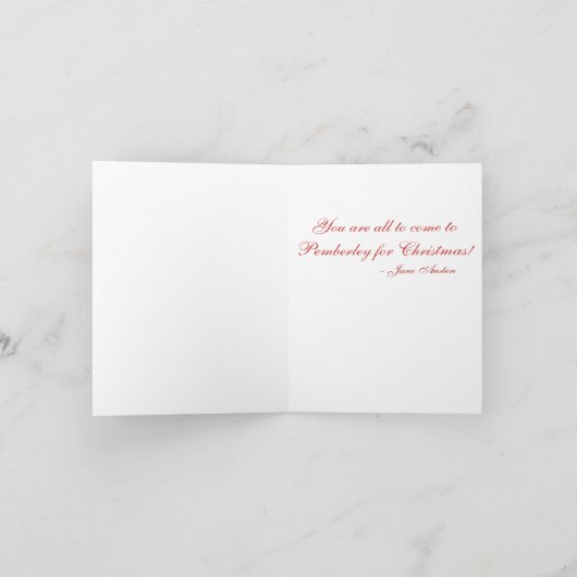 Pemberley Christmas Kaart (Binnen)