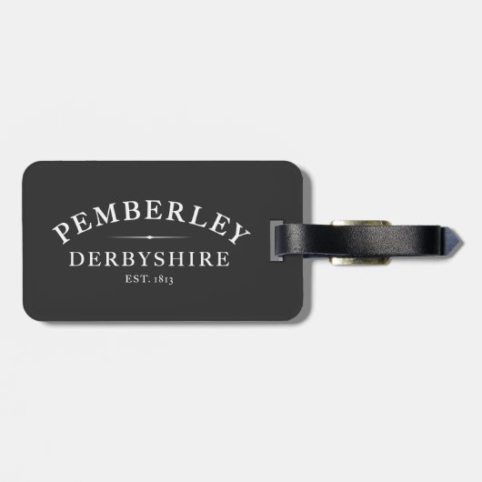 Pemberley Derbyshire Jane Austen Bagagelabel (Achterkant horizontaal)